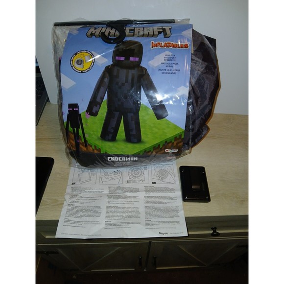 Minecraft Enderman Inflatable Costume & Fan One Size Fits Most Children Disguise - Picture 1 of 16